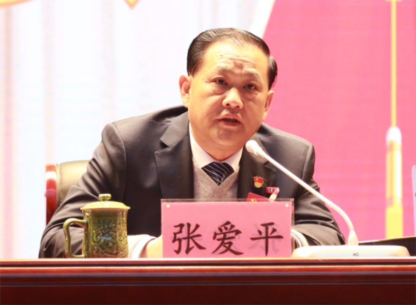 张爱平同志宣读中共万搏网页版第一届党委成员分工及纪委成员分工